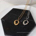 Shangjie OEM kalung Danity Geometric Stainless Steel Necklace Jewelry Women Choker Gold Plated Necklace